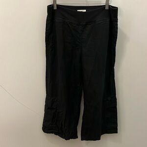 Eileen Fisher Wide Leg Crop Cargo Pants XS Low Pockets